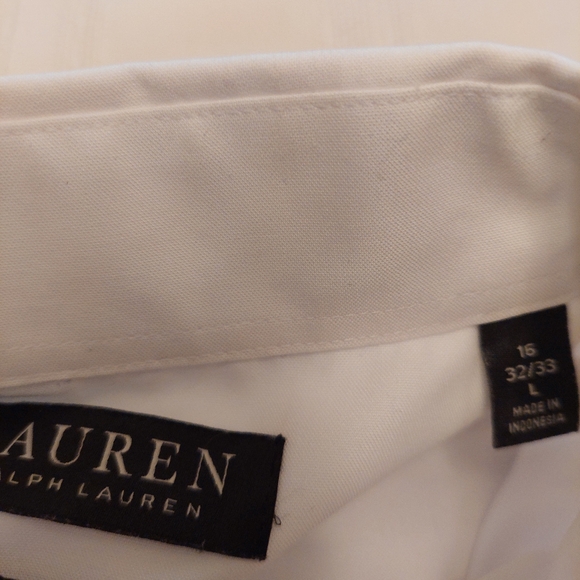 Ralph Lauren Black Label regular fit white cotton stretch dress shirt. Large - Picture 6 of 16